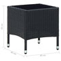 Voir la diapositive 5 : VIDAXL Table de jardin Noir 40x40x45 cm Resine tressee