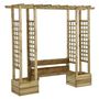 Voir la diapositive 2 : VIDAXL Pergola de jardin avec banc et jardinieres Bois de pin impregne