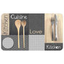 Voir la diapositive 1 : Paris Prix Tapis de Cuisine Mousse  Cantine  45x75cm Gris