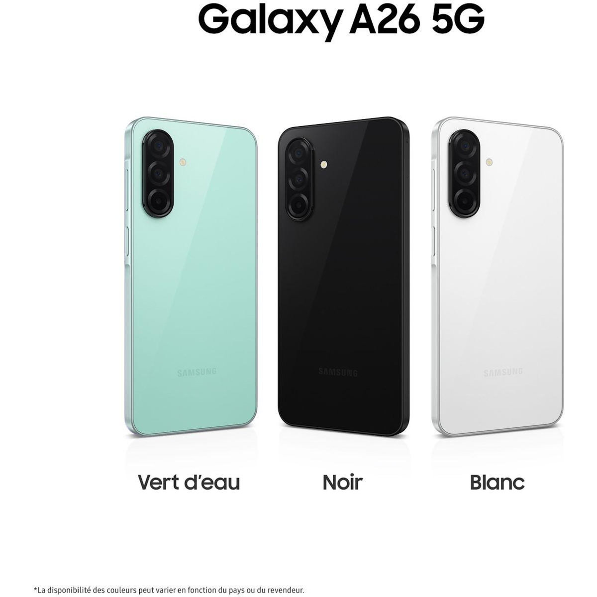 Samsung Smartphone Pack A26 Noir 128Go + Powerbank