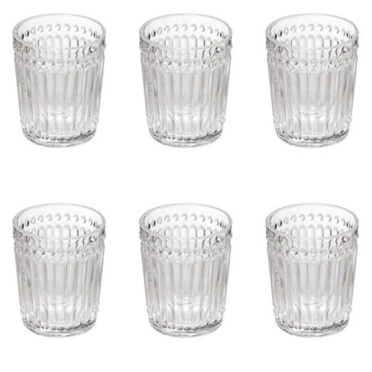 SECRET DE GOURMET Lot de 6 Verres à Eau  Mona  30cl Transparent