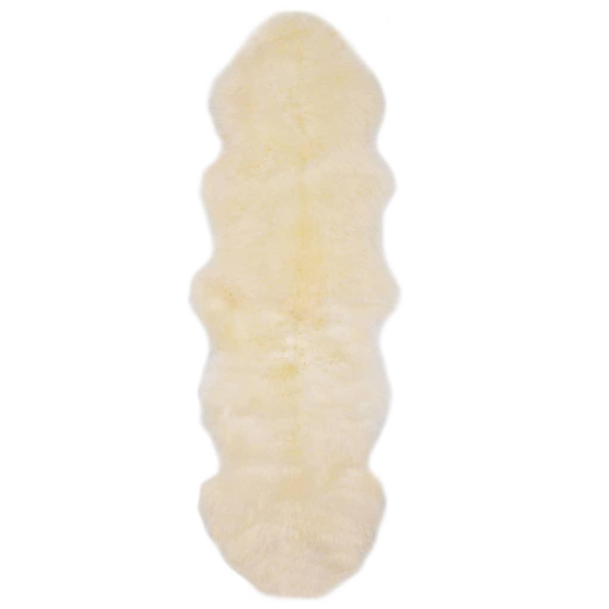 VIDAXL Tapis en peau de mouton 60 x 180 cm Blanc