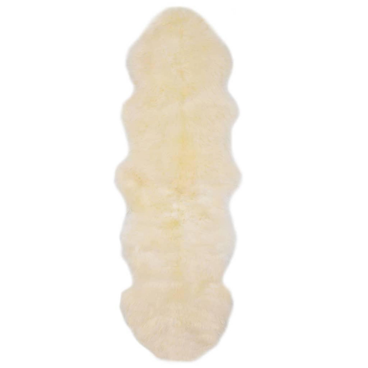 VIDAXL Tapis en peau de mouton 60 x 180 cm Blanc