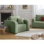 Voir la diapositive 1 : BEST MOBILIER Miro - fauteuil en velours texturé