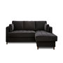 Voir la diapositive 1 : LISA DESIGN Anna - canapé d'angle droit - 4 places - convertible avec coffre - en velours