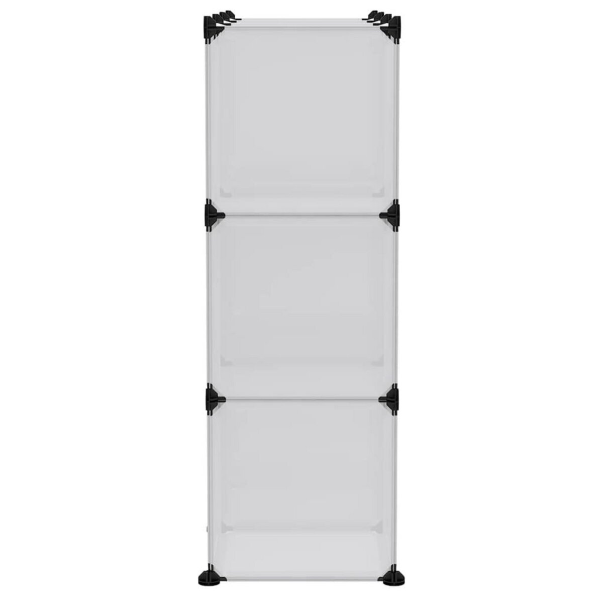 VIDAXL Cubes de rangement 9 pcs avec portes Transparent PP