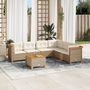 Voir la diapositive 1 : VIDAXL Salon de jardin avec coussins 7 pcs beige resine tressee
