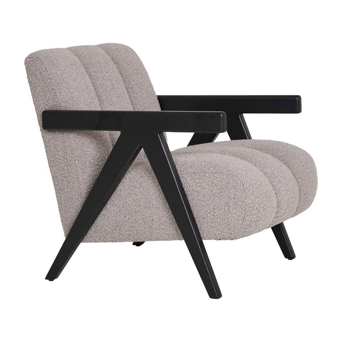 LISA DESIGN Almeria - fauteuil avec accoudoirs - en tissu bouclette