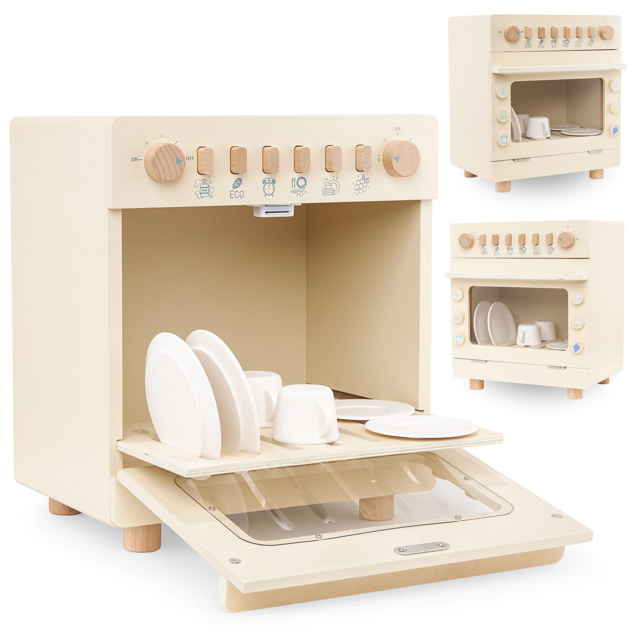 MAMABRUM Lave-vaisselle de cuisine en bois jeu d'imitation mamabrum