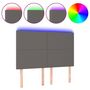 Voir la diapositive 2 : VIDAXL Tete de lit a LED Gris 144x5x118/128 cm Similicuir