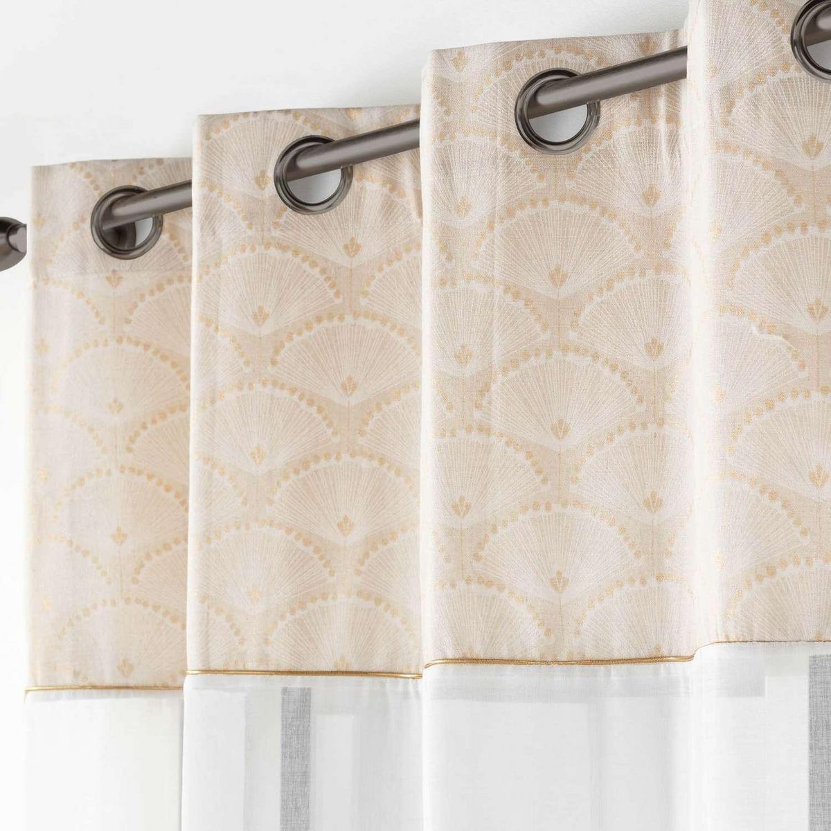 Douceur d'Intérieur Voilage à œillets CREST - Voile sablé - 140 x 240 cm