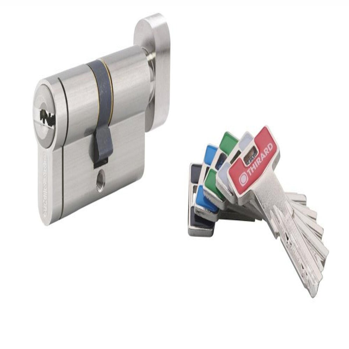 THIRARD Cylindre de serrure THIRARD Transit 2 bouton L.30 + 30 mm