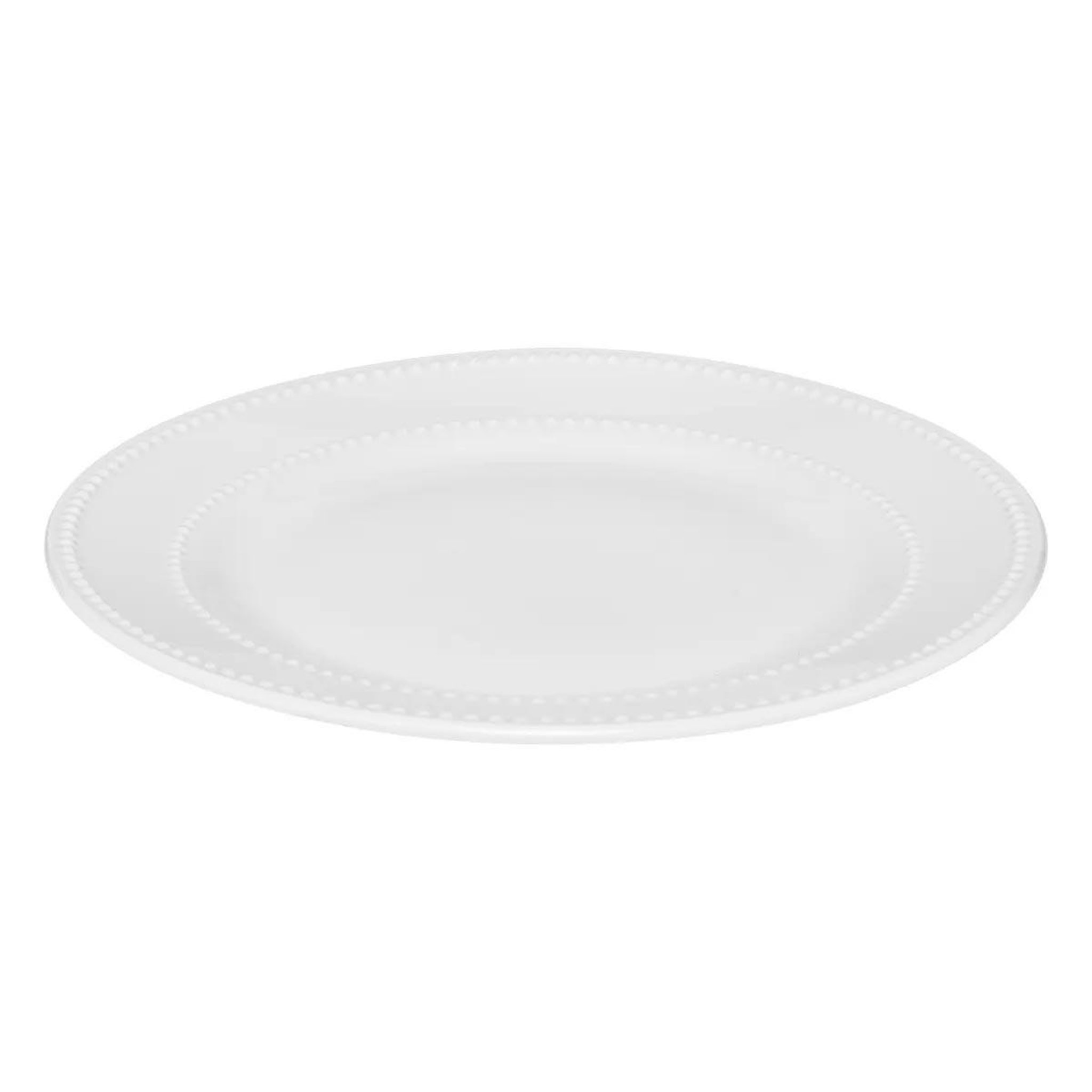 Voir la diapositive 4 : SECRET DE GOURMET Service de table en porcelaine 18 pièces  perle  27cm blanc