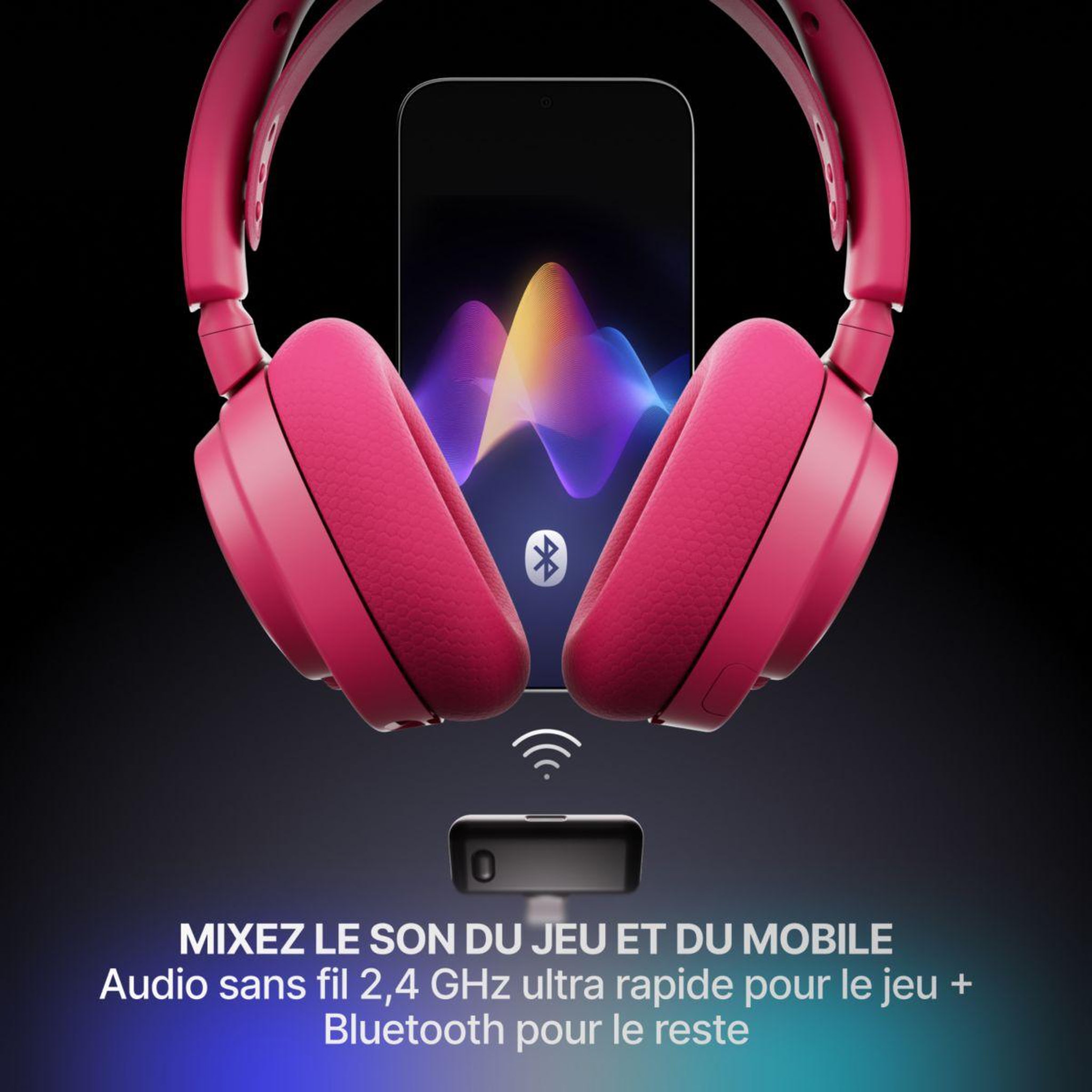 Voir la diapositive 3 : STEEL SERIES Casque gamer arctis nova 7p gen 2 magenta