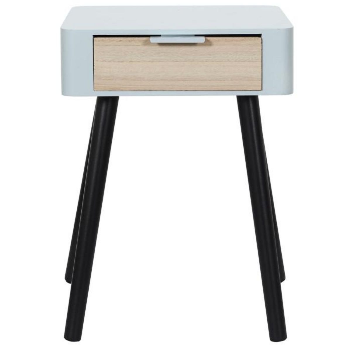 Paris Prix Table de Chevet 1 Tiroir  Bois  48cm Gris