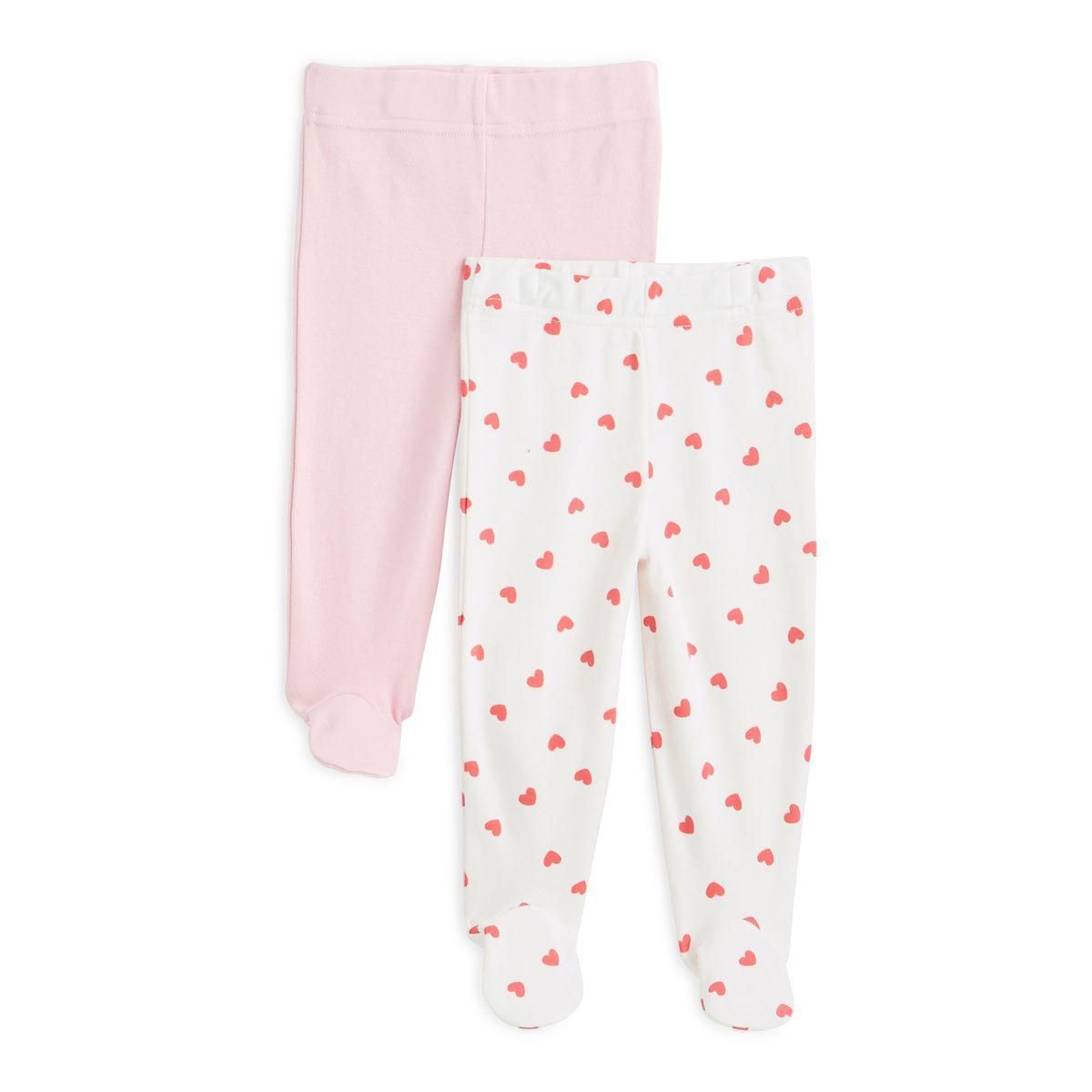 IN EXTENSO Lot de 2 pantalons de naissance bébé fille
