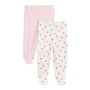 Voir la diapositive 1 : IN EXTENSO Lot de 2 pantalons de naissance bébé fille