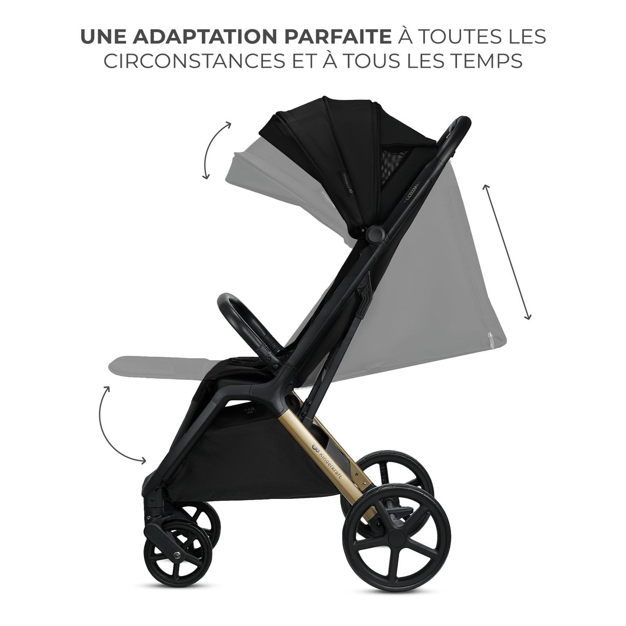 Voir la diapositive 4 : KINDERKRAFT Poussette loom pratique et confortable