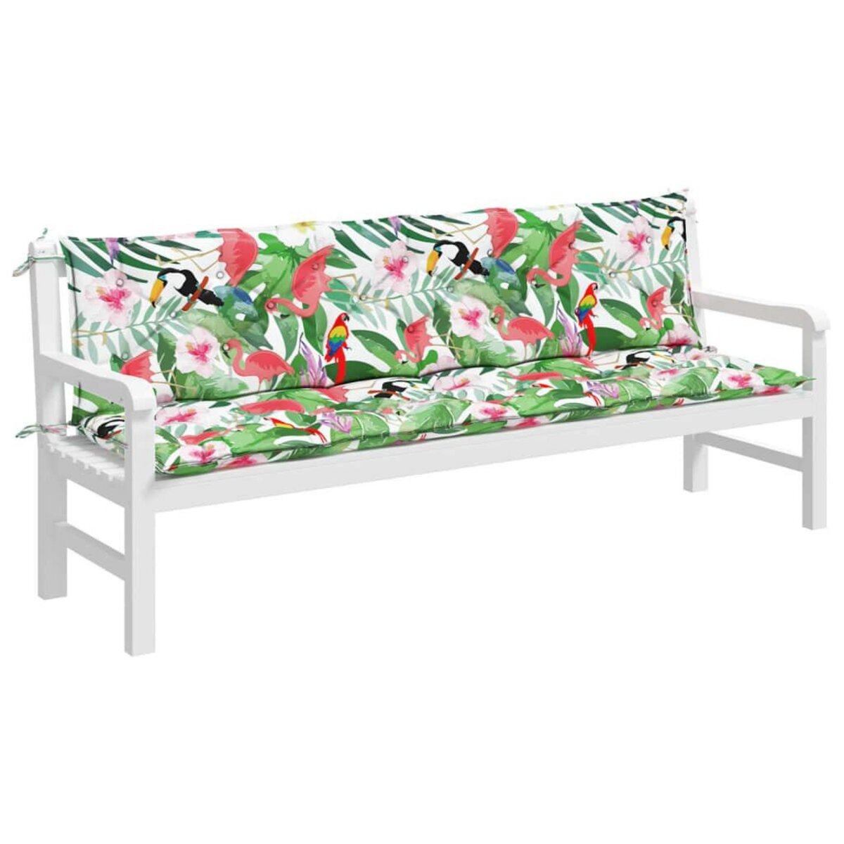 VIDAXL Coussins de banc de jardin lot de 2 multicolore 200x50x7 cm