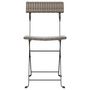 Voir la diapositive 4 : VIDAXL Chaises de bistrot pliantes lot de 2 Gris Résine tressée acier