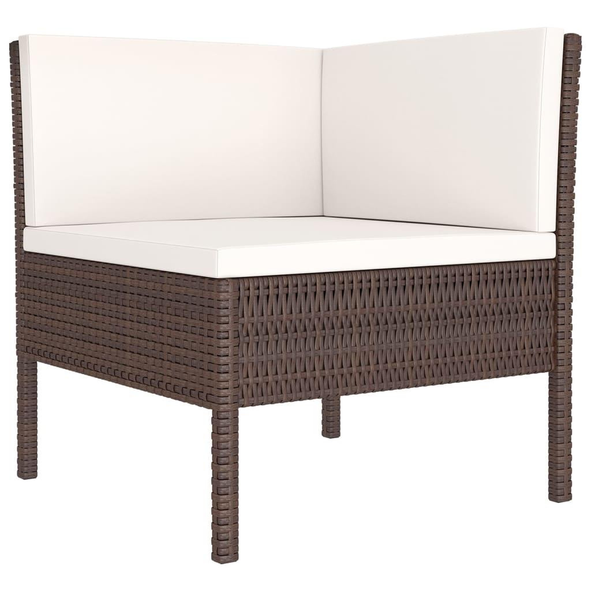 Voir la diapositive 5 : VIDAXL Salon de jardin 10 pcs avec coussins Resine tressee Marron