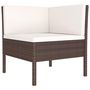 Voir la diapositive 5 : VIDAXL Salon de jardin 10 pcs avec coussins Resine tressee Marron