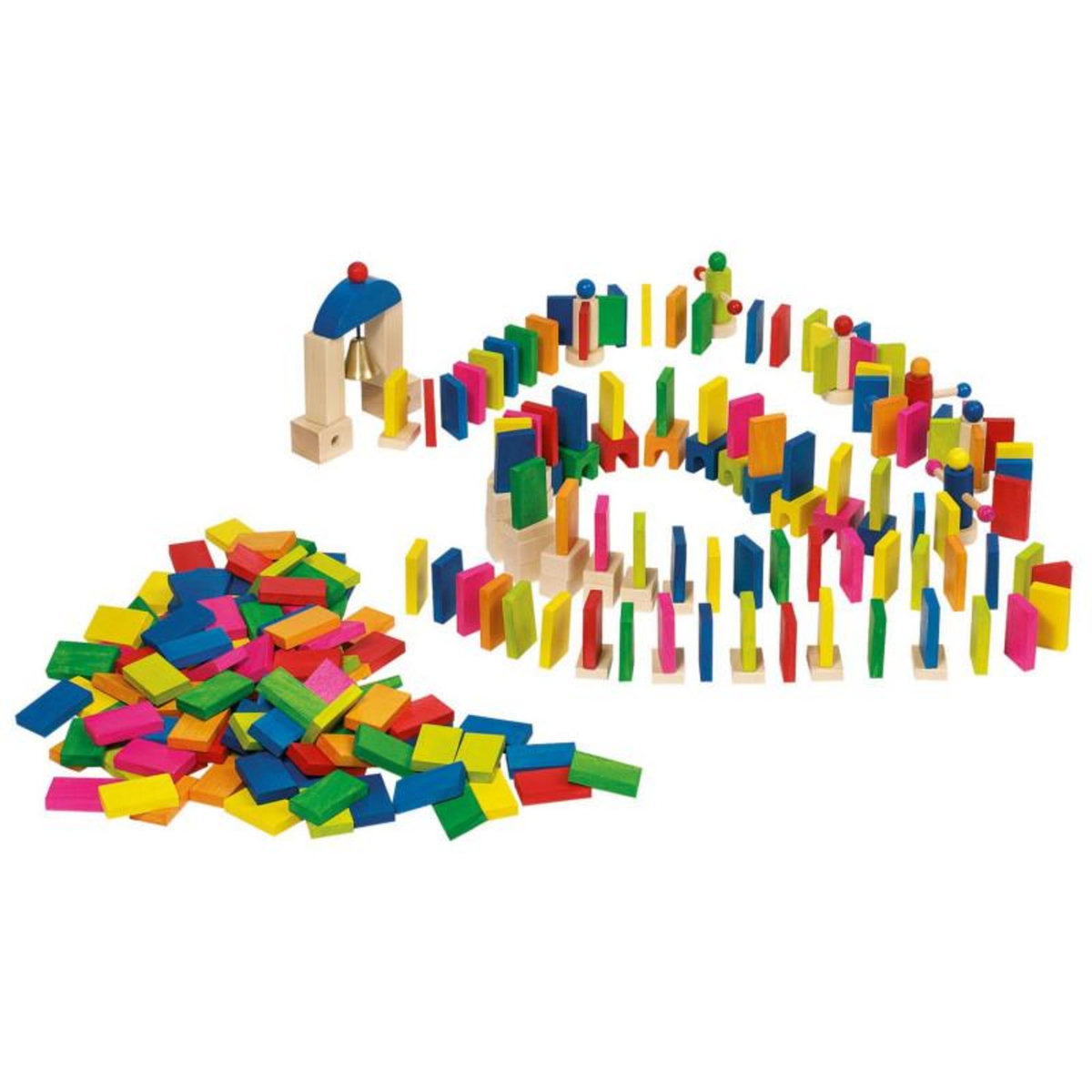 Goki GOKI Wooden Domino Playset, 247 pcs.