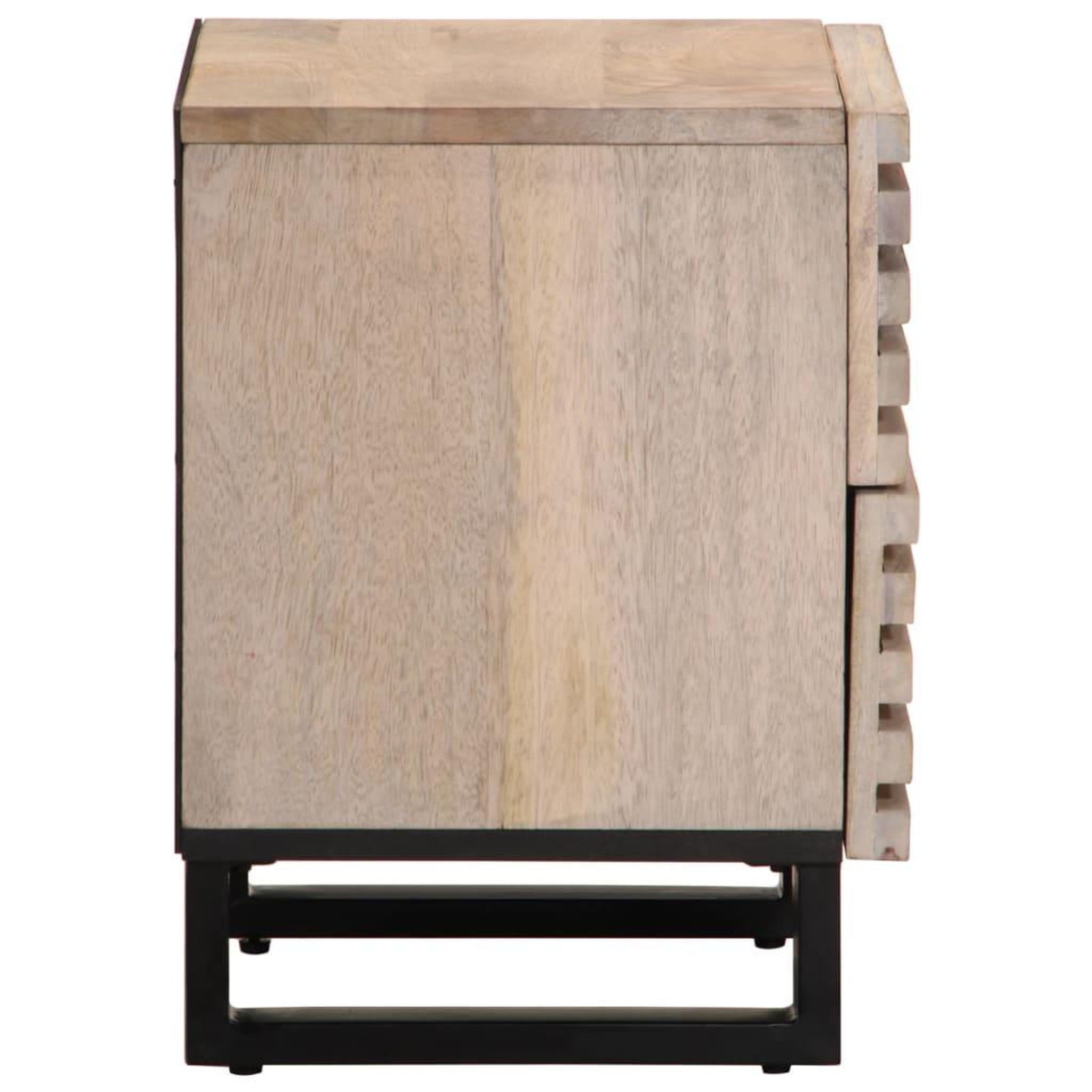Voir la diapositive 4 : VIDAXL Table de chevet 40x34x46 cm bois de manguier massif blanchi
