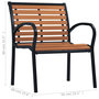 Voir la diapositive 6 : VIDAXL Chaises de jardin lot de 2 Acier et WPC Noir et marron