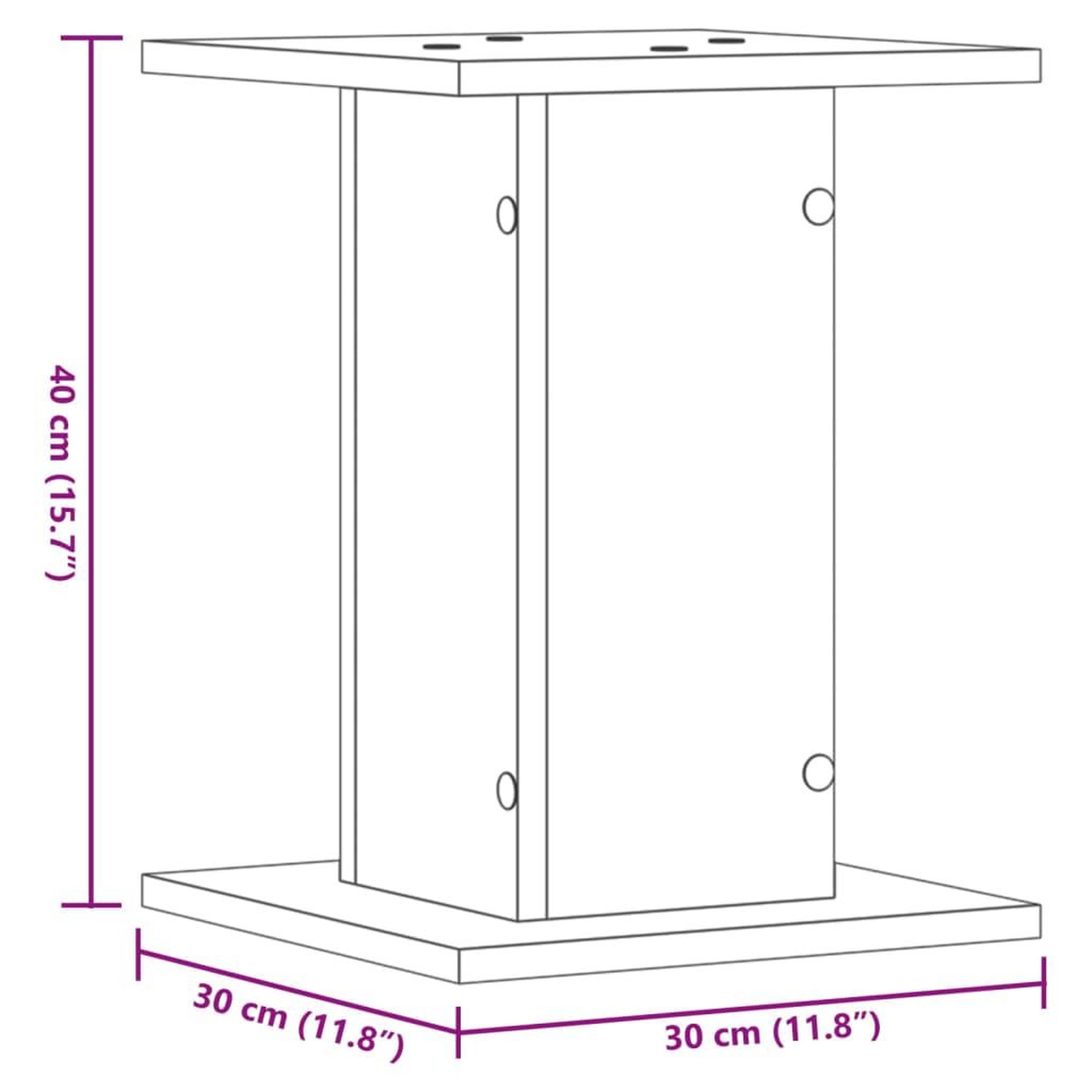 Voir la diapositive 6 : VIDAXL Supports pour plantes 2 pcs blanc 30x30x40 cm bois d'ingenierie