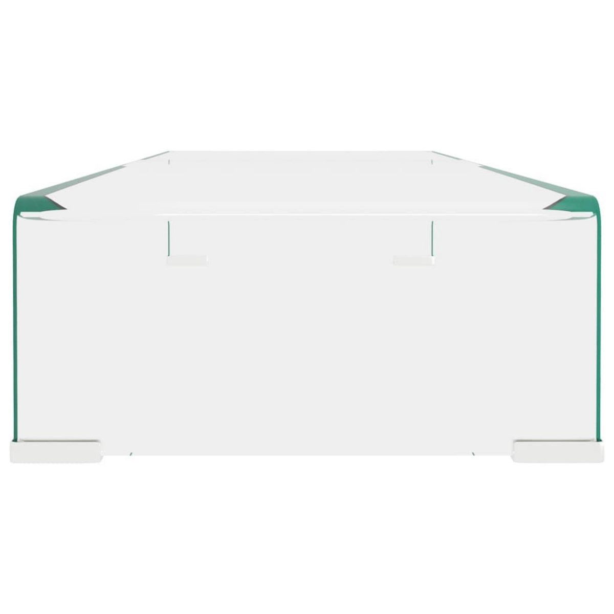 VIDAXL Meuble TV/pour moniteur 80x30x13 cm verre transparent