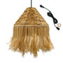 Voir la diapositive 1 : Lumisky Suspension d'extérieur avec cable LEONORA Marron Fibre naturelle D44 cm