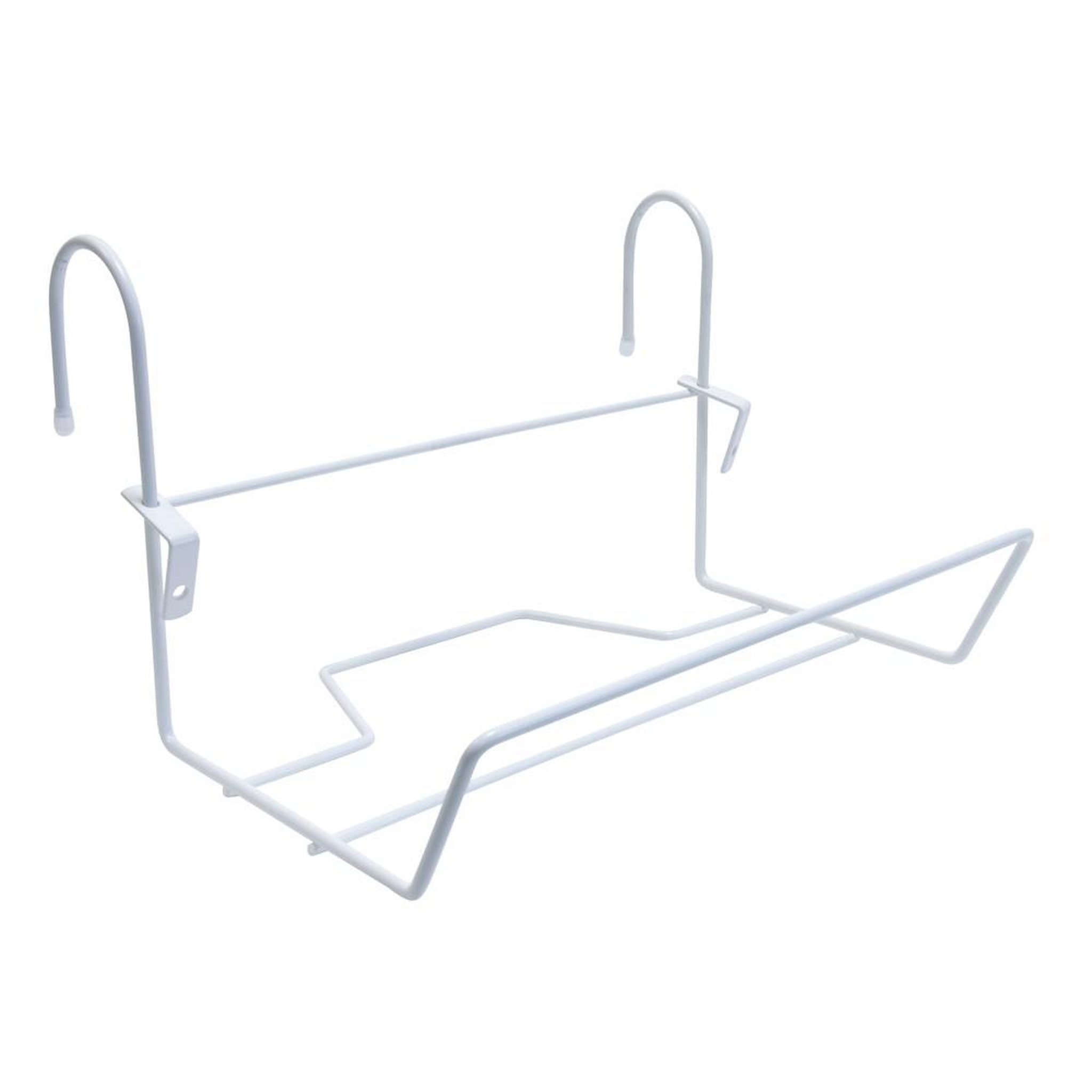 CENTRALE BRICO Support jardinière fil classique - 35x18 cm blanc
