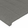 Voir la diapositive 5 : VIDAXL Tete de lit a LED Gris fonce 103x16x118/128 cm Tissu