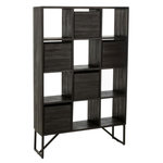 Paris Prix Étagère Avec Tiroirs en Bois  Teck  158cm Noir