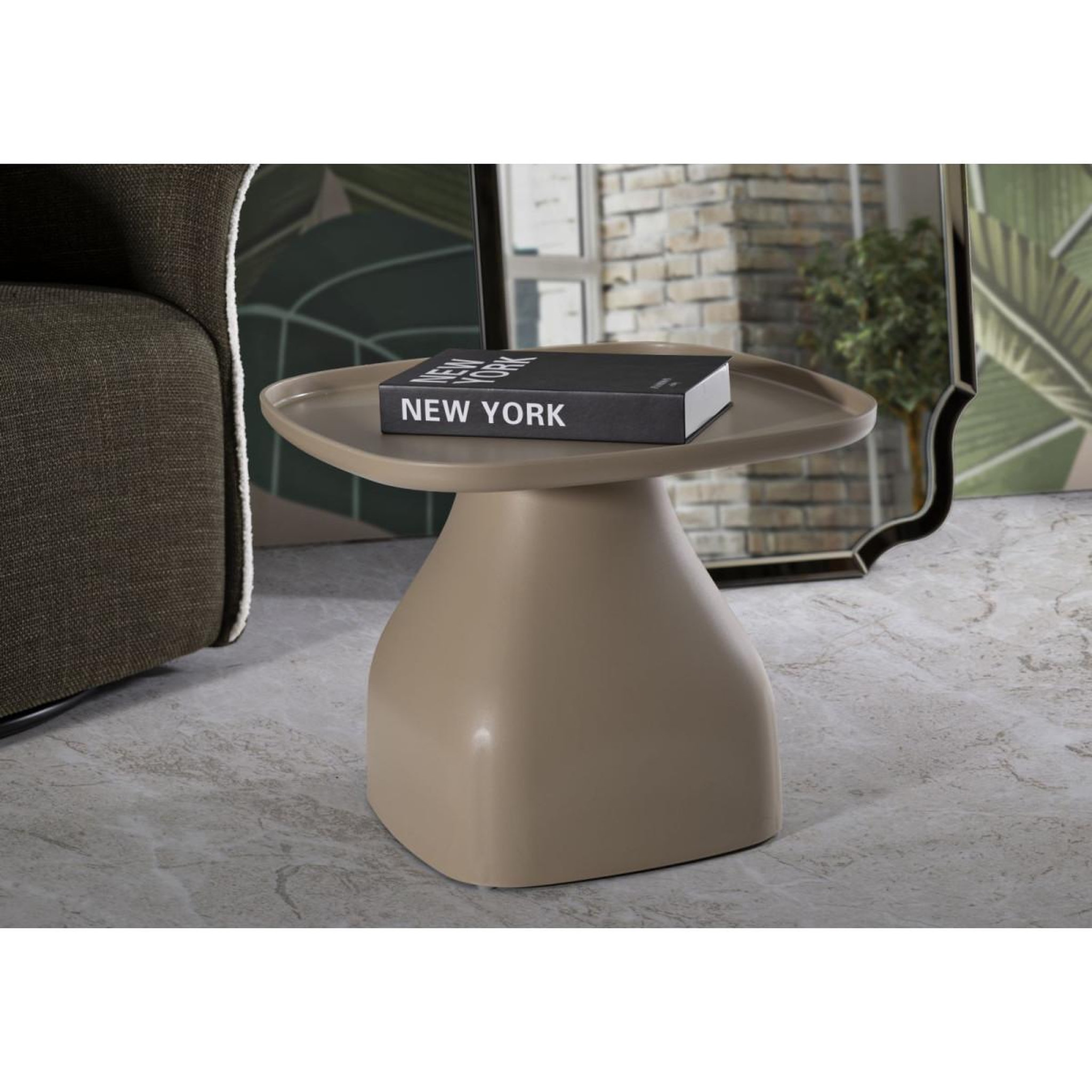 Voir la diapositive 6 : Paris Prix Table d'Appoint Carrée  Gea  38cm Gris