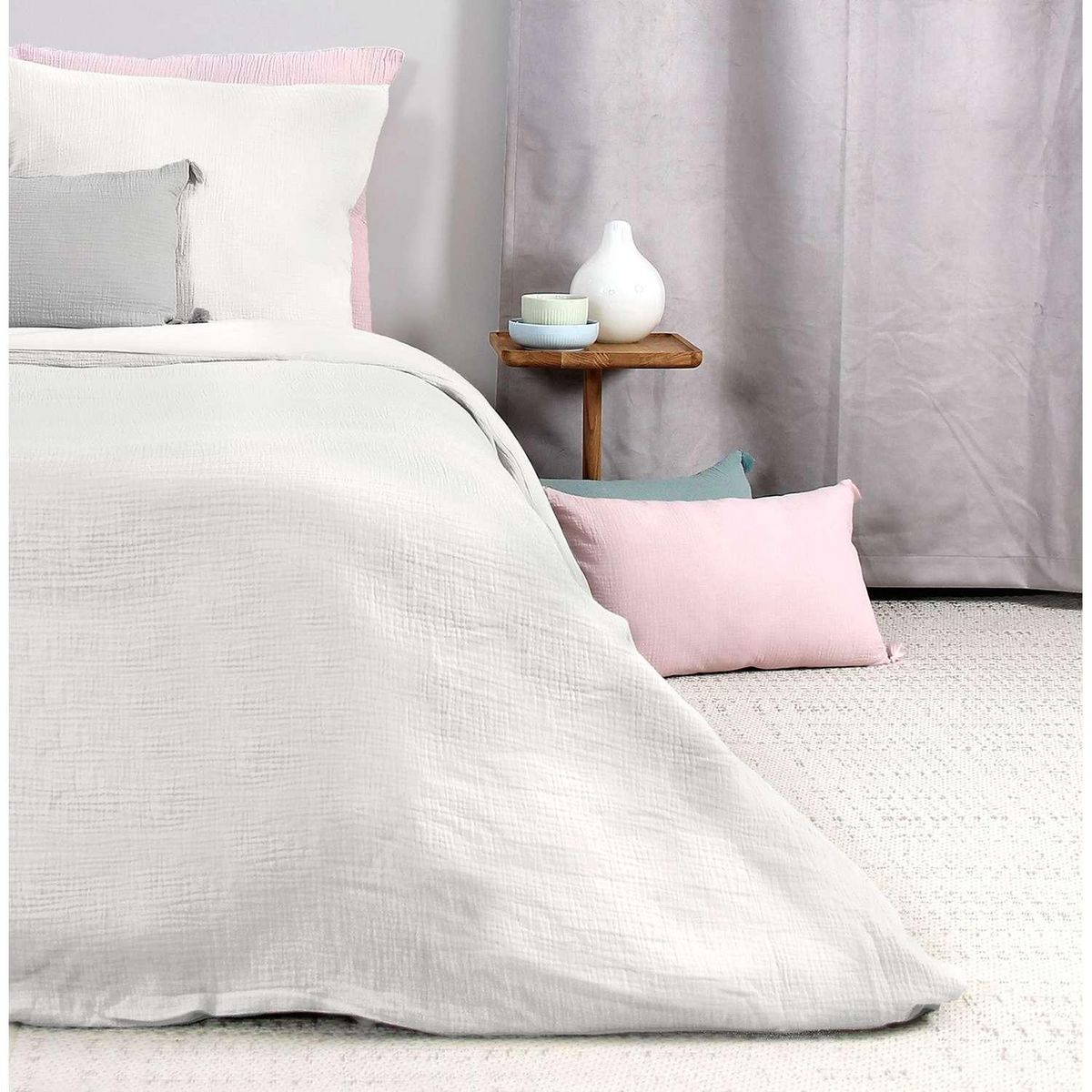 COTE DECO Parure de lit - Double gaze de coton