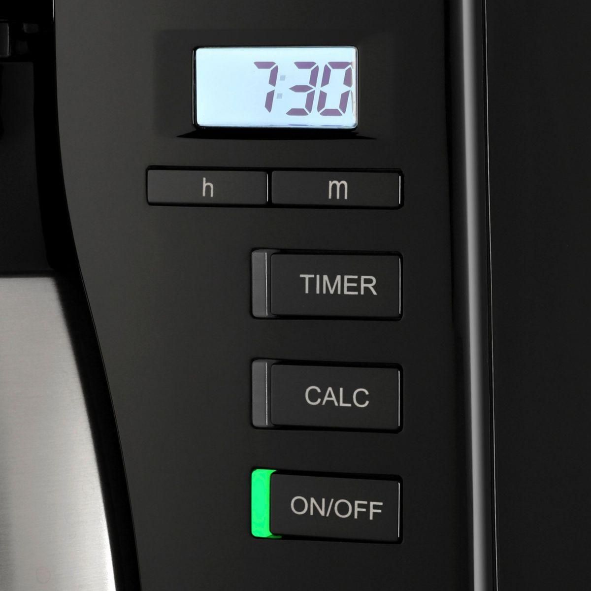 Melitta Cafetière look v therm timer noir acier brossé