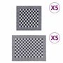 Voir la diapositive 1 : VIDAXL Ensemble de serviettes 10 pcs bleu et blanc coton