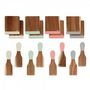 Voir la diapositive 2 : LIVOO Set 8 spatules + 8 planchettes bois - MEN427