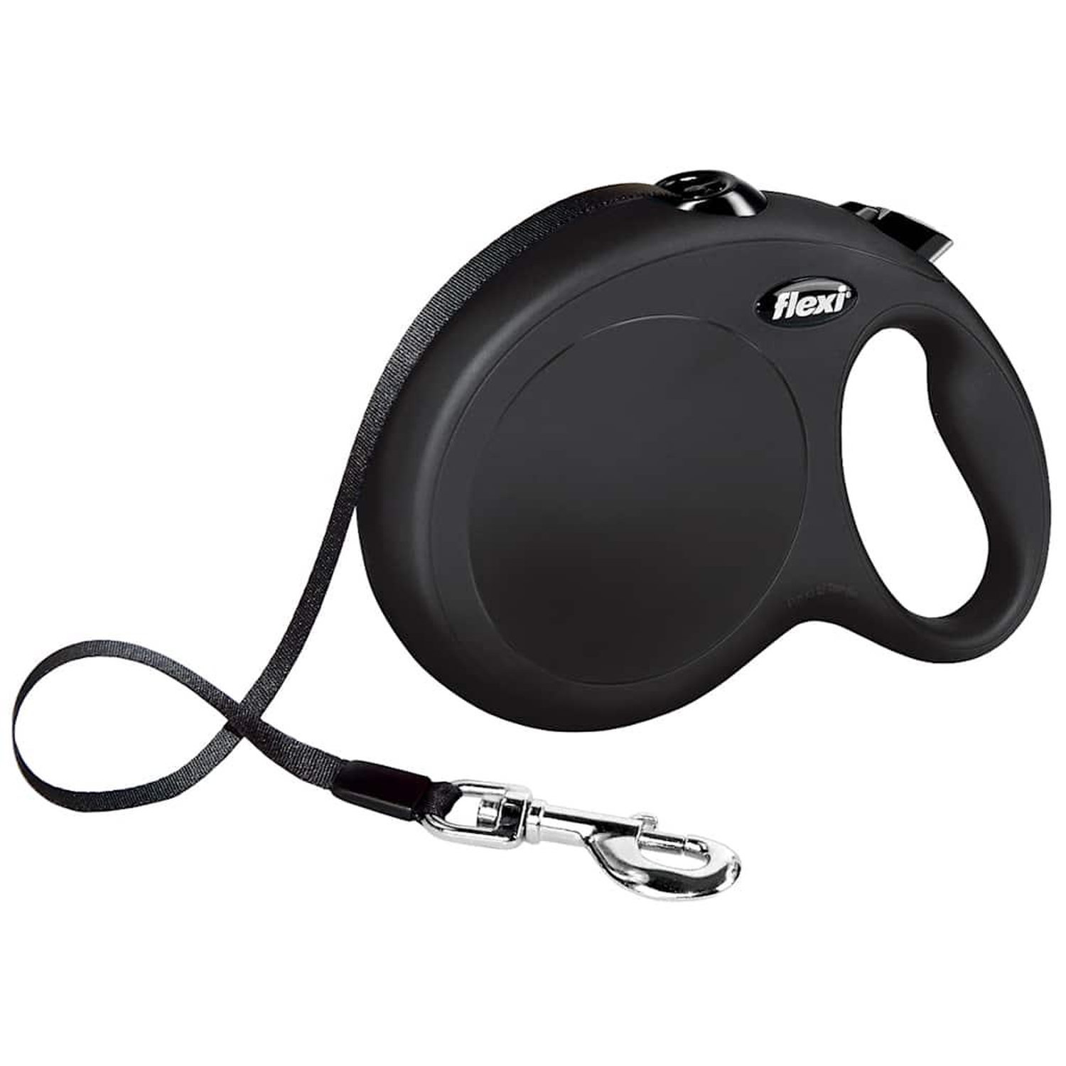 Flexi New Classic Laisse sangle - L: 8 m - Noir - Pour chien