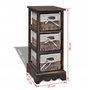 Voir la diapositive 6 : VIDAXL Etagere de rangement Bois Marron 3 paniers en tissage
