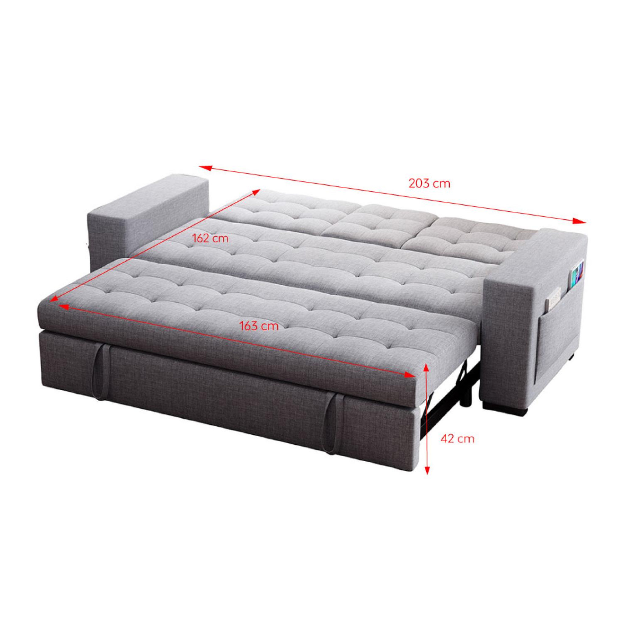 Voir la diapositive 4 : CONCEPT USINE Canapé convertible gris foncé avec rangements noho