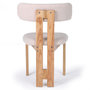 Voir la diapositive 5 : Paris Prix Chaise Design Bouclette  Keven  78cm Beige & Bois Clair