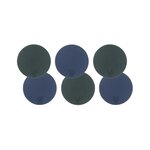 BJORN Sous-verre rond réversible - 6 pièces - Cuir recyclé bleu nuit et gris anthracite