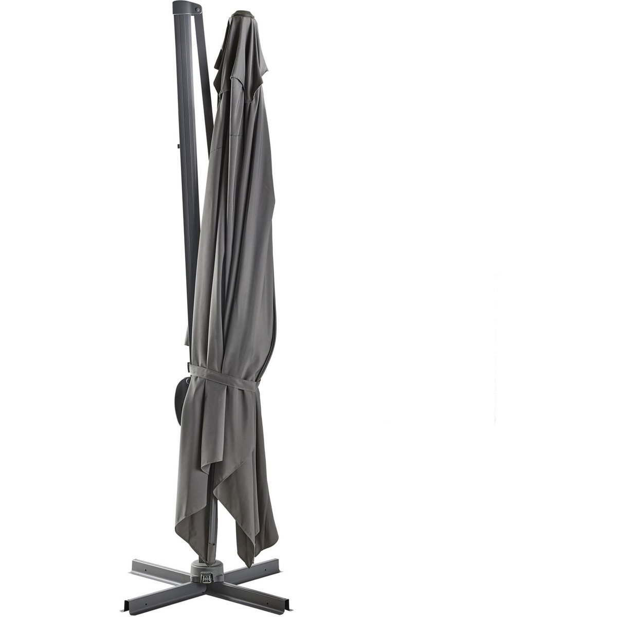 GARDENSTAR Parasol déporté  - Aluminium et polyester - 3x4 m - gris 