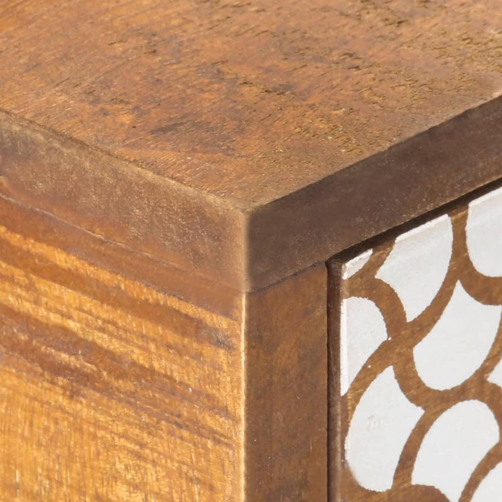 Voir la diapositive 5 : VIDAXL Buffet avec motif imprime 130x30x70 cm Bois de manguier massif