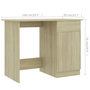 Voir la diapositive 6 : VIDAXL Bureau Chene sonoma 100x50x76 cm Bois d'ingenierie