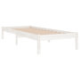 Voir la diapositive 3 : VIDAXL Cadre de lit sans matelas blanc bois massif 90x200 cm