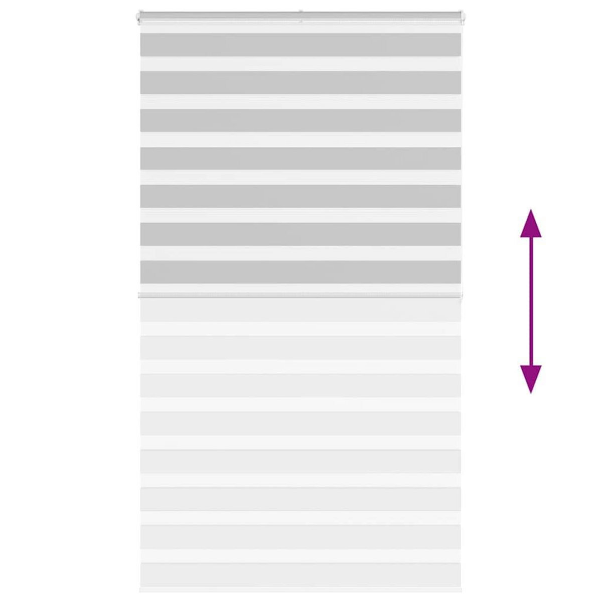 VIDAXL Store zebre gris clair largeur du tissu 120,9 cm polyester